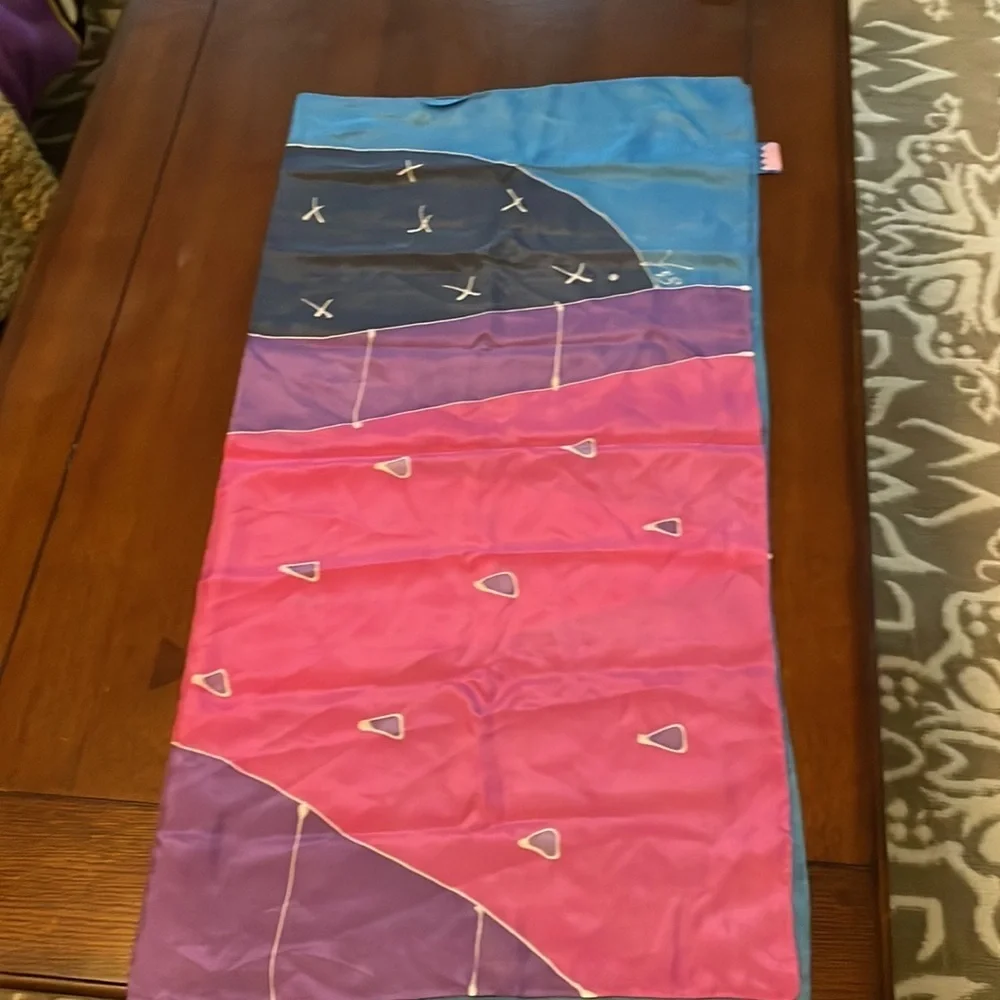 Silk Scarf geometric pattern. Excellent condition.